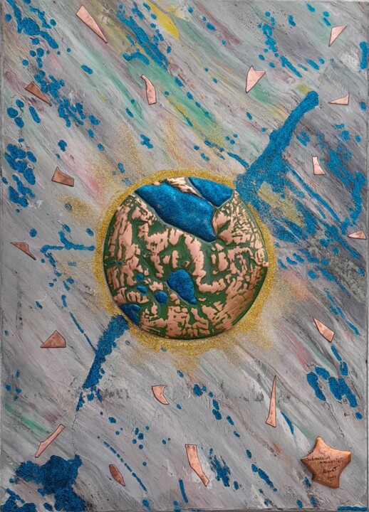 " Submersion imminente " 绘画, 27.6x19.7 in