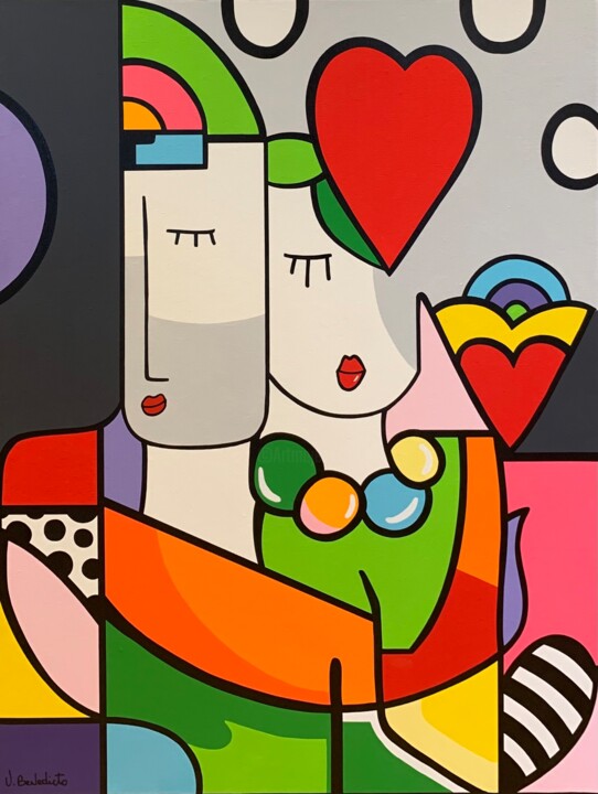 Pintura intitulada "Coup de coeur" por Virginia Benedicto, Obras de arte originais, Acrílico