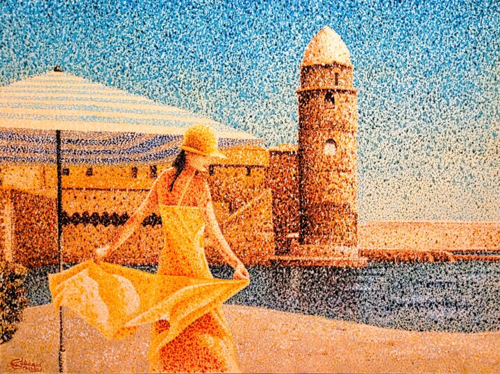 La dame de Collioure 绘画, 21.3x28.7 in