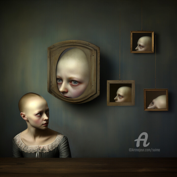 Uneasy Presence: This House is Not Safe 数字艺术, 16x16 in