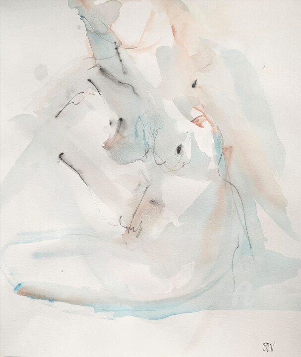 Femme ciselée 图画, 18.1x14.6 in
