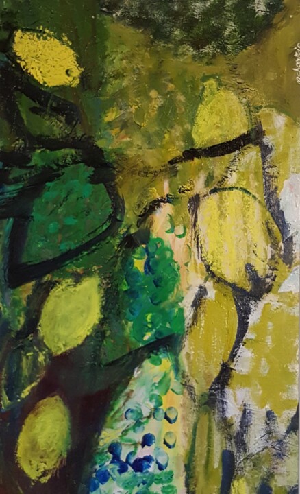 Pintura titulada "LES CITRONS" por Mchartrie, Obra de arte original, Oleo