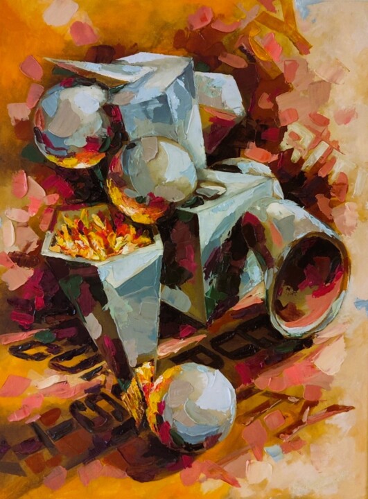 Pintura intitulada "Curiosity" por Mark Art, Obras de arte originais, Óleo