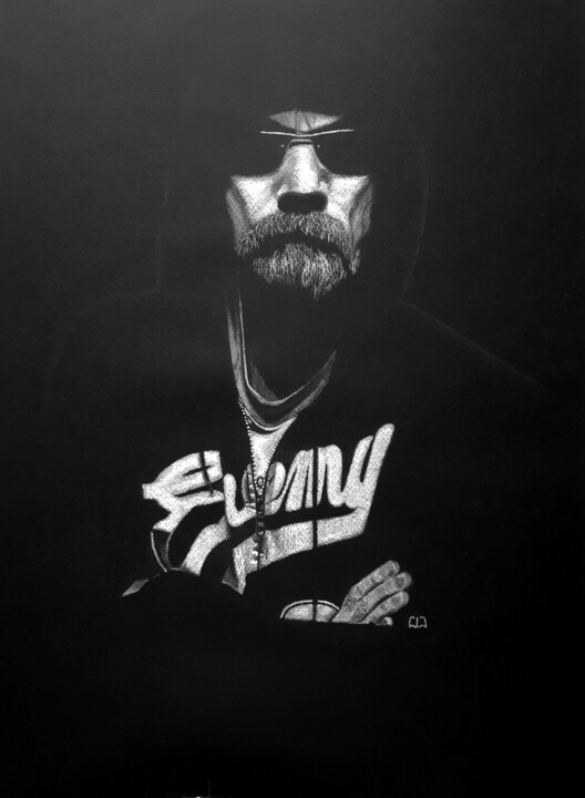 Urban bearded man 图画, 19.3x12.4 in