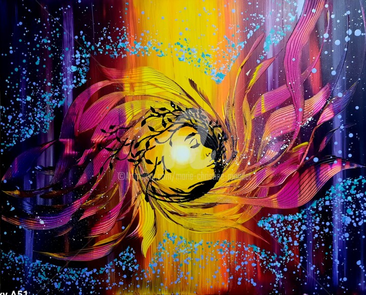 Peinture intitulée "Espérance" par Marie-Christine Maudet, Œuvre d'art originale, Acrylique Monté sur Châssis en bois