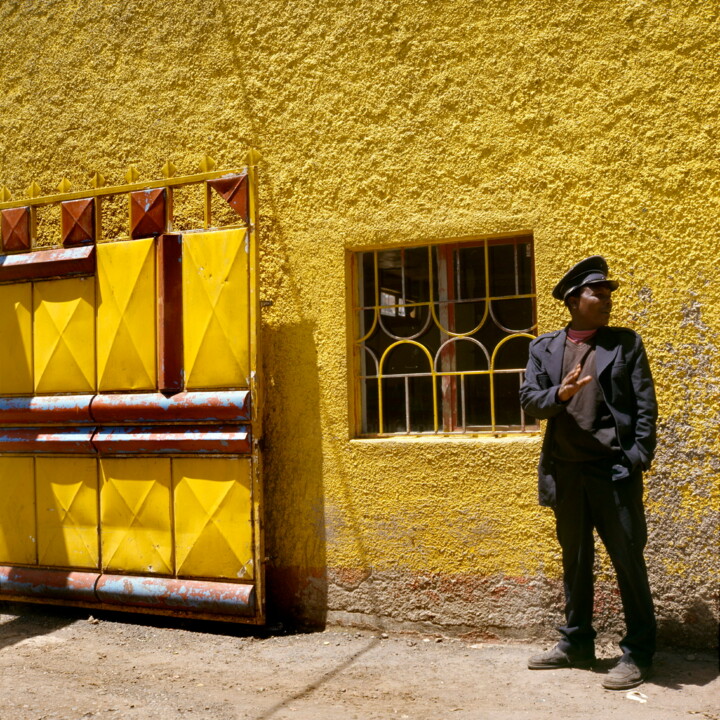 Photography titled "Yellow security" by Hervé Gergaud, Original Artwork, Analog photography