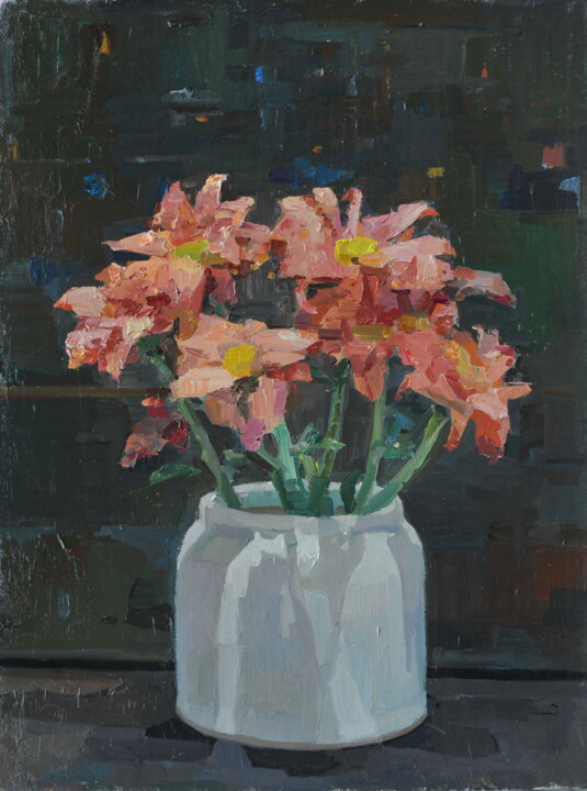 Petite fleur rouge 绘画, 15.8x11.8 in