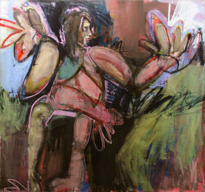 Fear and beauty 绘画, 70.9x78.7 in