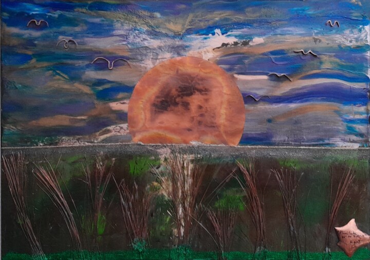 " Plénitude 46° 00' 8.17" N . " 绘画, 19.7x27.6 in
