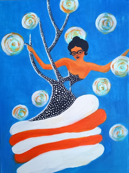 Dance of Joy 绘画, 15.8x11.8 in