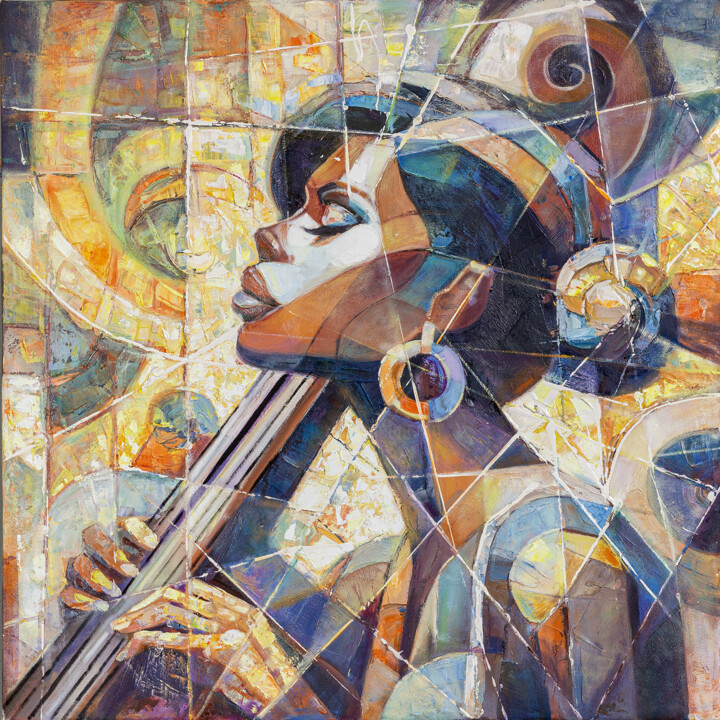 Golden Harmony 绘画, 30x30 in