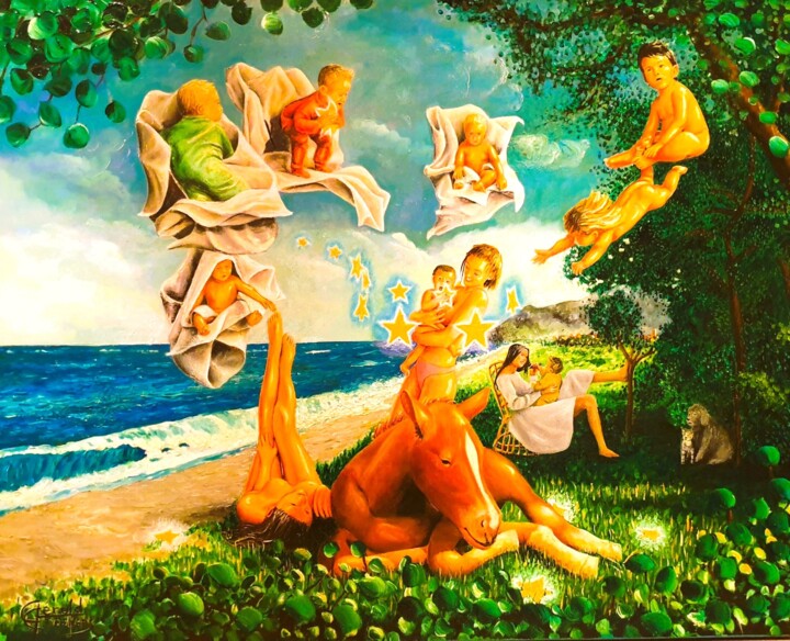 Naissance d'Europe 绘画, 29.1x36.6 in