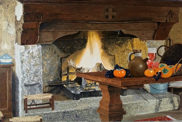 Il focolare 绘画, 17.7x23.6 in