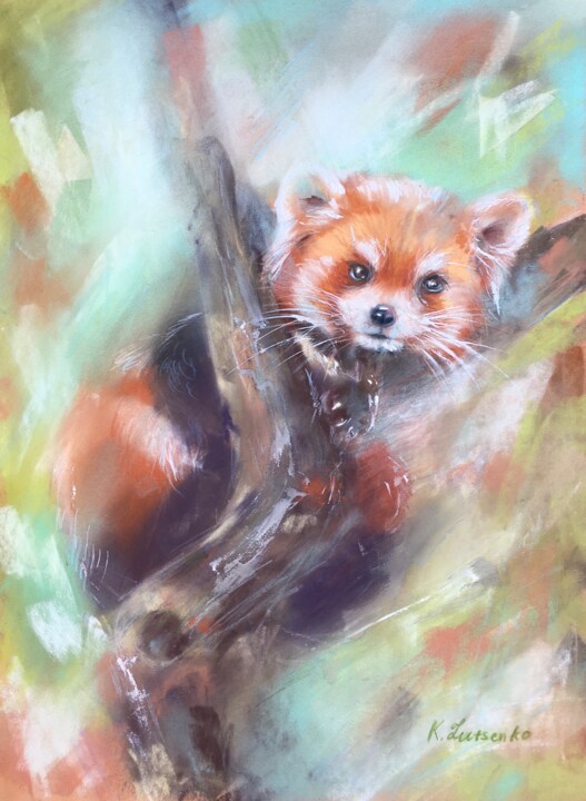 RED PANDA ON THE TREE Resim, 15,8x11,8 in