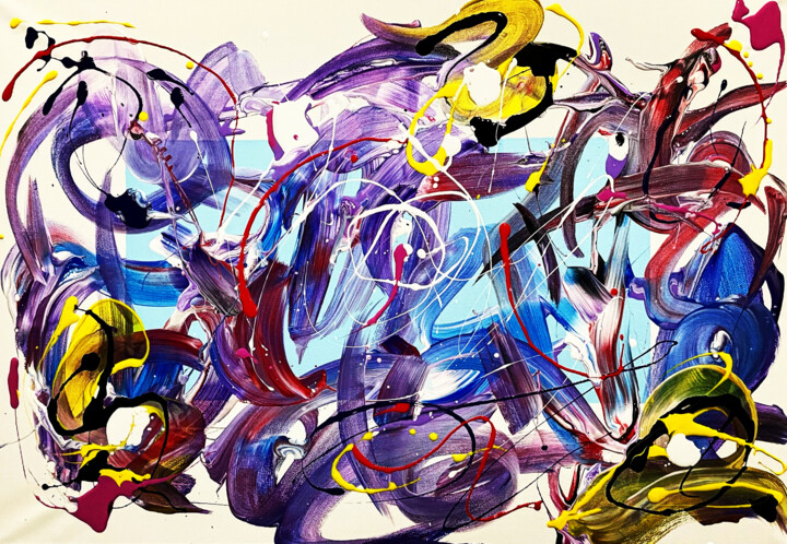 Saturated Collaboration 绘画, 24x36 in