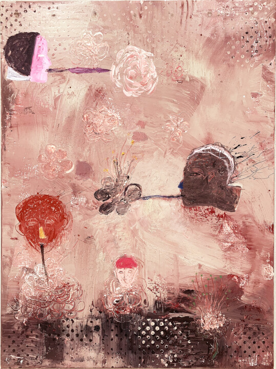 THE BLOWING 绘画, 51.2x38.2 in