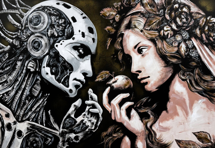 Digital Temptation 绘画, 33.5x47.2 in