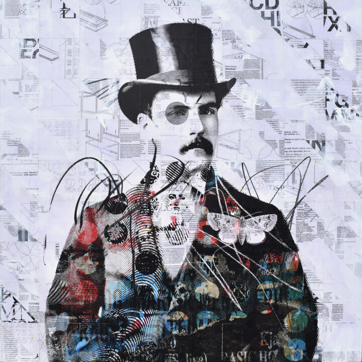 Collages intitulée "Vintage_portrait" par Manel Villalonga, Œuvre d'art originale, Collages