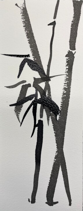 Meditations in Ink (VI) 绘画, 9.8x3.9 in