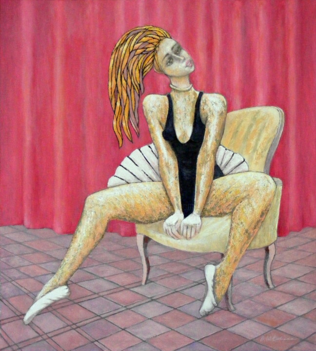 Baletnica na fotelu Painting, 39.4x35.4 in