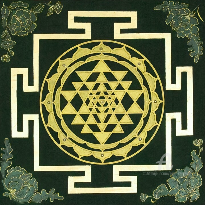 The Sri Yantra Tablo, 19,7x19,7 in