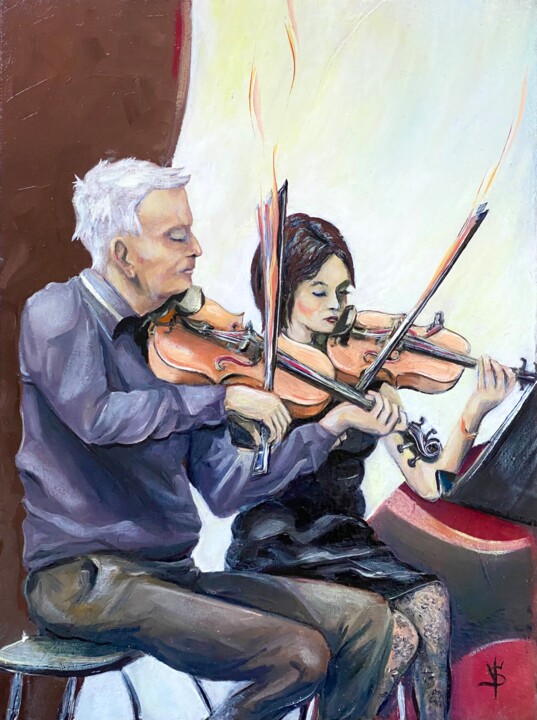 Virtuoses 绘画, 15.8x11.8 in
