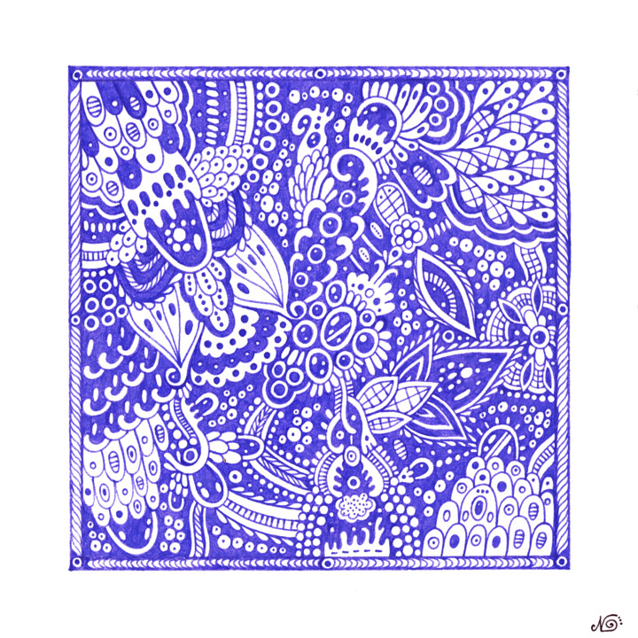 Surreal Pattern n.22 Ζωγραφική, 8,1x8,1 in