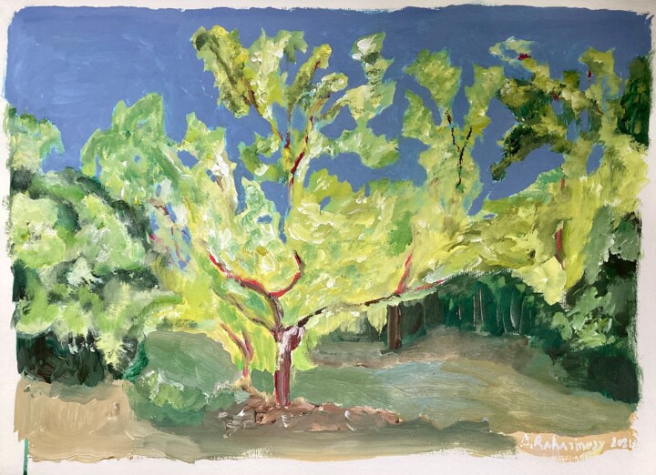 Le crépuscule 绘画, 16.5x23.4 in