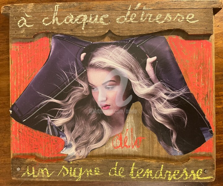 A chaque détresse un signe de tendresse 图画, 7.1x8.7 in
