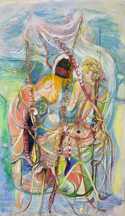 Ce que dit la bouche d’Ombre /liaisons éthérées 图画, 59.1x35.4 in