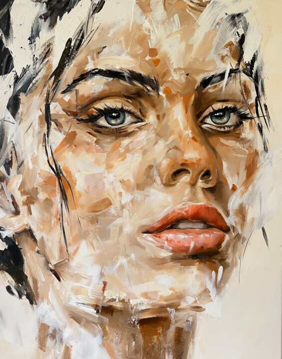 Portrait 2343’ 绘画, 43.3x33.9 in