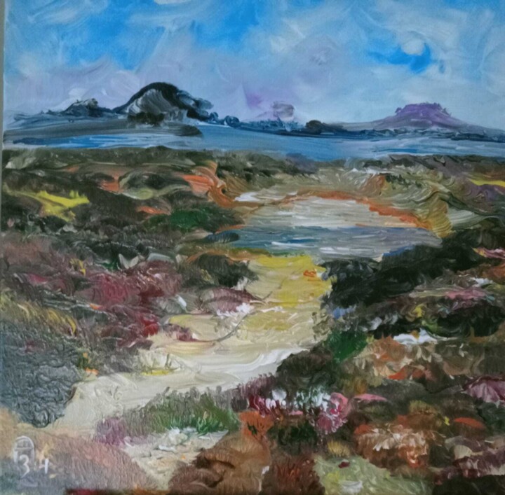 Peinture intitulée "La vallée du vent" par Audran, Œuvre d'art originale, Acrylique