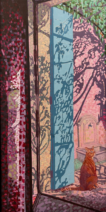 Peinture intitulée "Midi en Eté" par Clotilde Maillard, Œuvre d'art originale, Acrylique Monté sur Châssis en bois