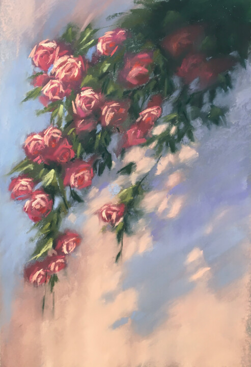 ROSES ON THE WALL Рисунок, 18,5x12,2 in