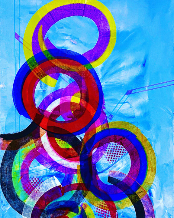 Blur Shocked 绘画, 39x29 in