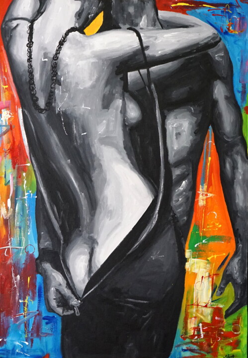 Peinture intitulée "Stay with me 2" par Stach, Œuvre d'art originale, Acrylique