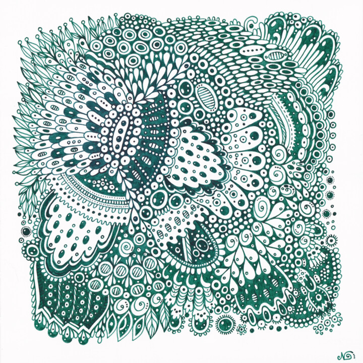 Surreal Pattern n.39 Ζωγραφική, 7,6x7,6 in