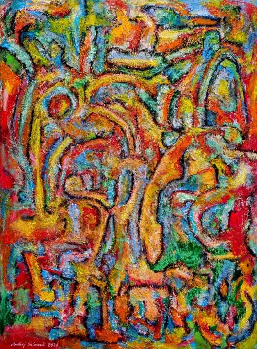 Painting titled "Vanished Voices (6t…" by Andrew Walaszek, Original Artwork, Acrylic Mounted on Wood Stretcher frame