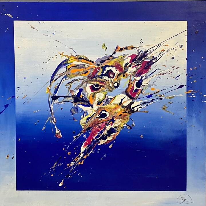 Peinture intitulée "Blue sky" par Irina Yarantseva, Œuvre d'art originale, Acrylique