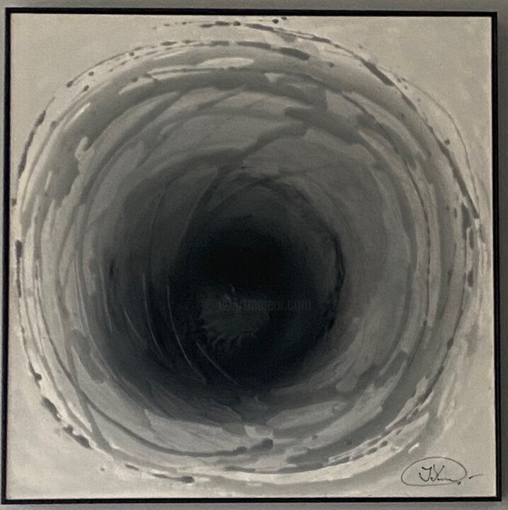 Peinture intitulée "Black Pearl" par Irina Yarantseva, Œuvre d'art originale, Pigments