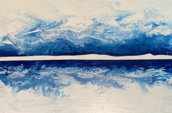 Peinture intitulée "REVERSE HORIZON" par Irina Yarantseva, Œuvre d'art originale, Acrylique