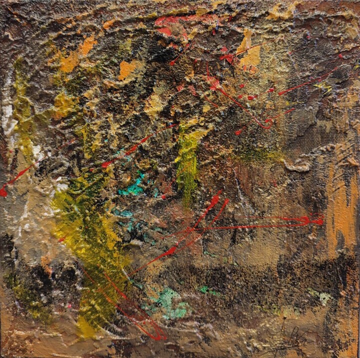 Peinture intitulée "Terre d'argile" par Julien Abstrait, Œuvre d'art originale, Acrylique Monté sur Châssis en bois