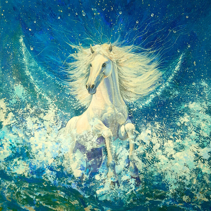 Born in the Sea 绘画, 31.5x31.5 in