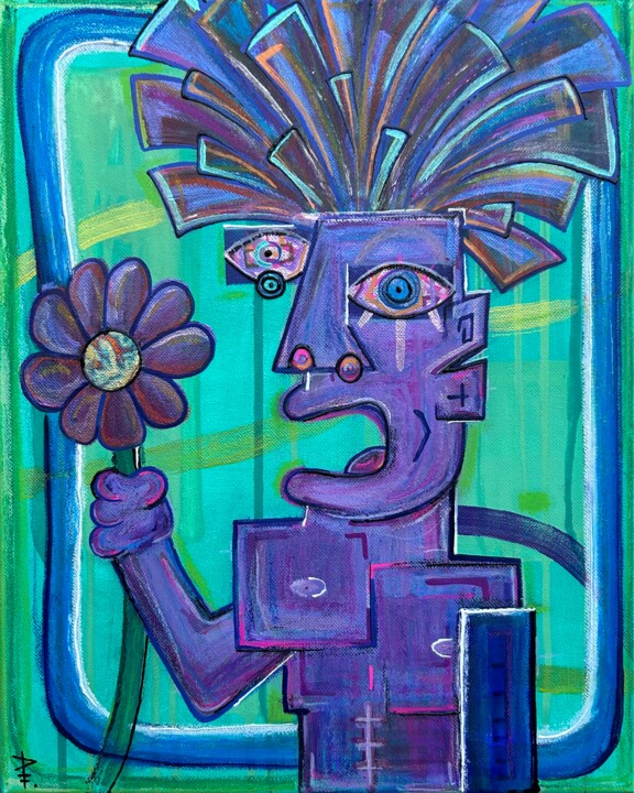 Le fleuriste 绘画, 16.1x13 in