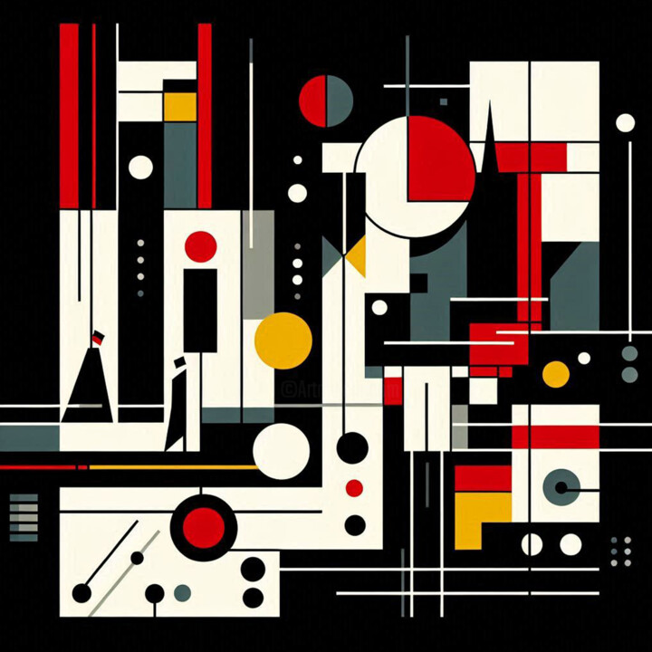 Geometrische Symphonie A1 绘画, 55.1x55.1 in