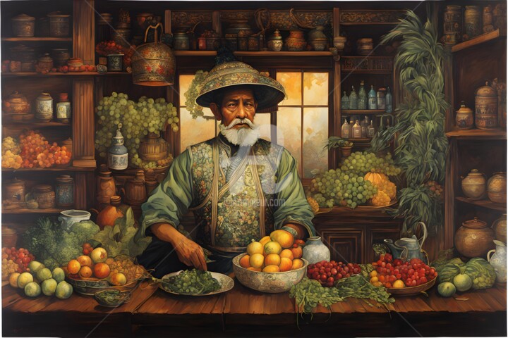 Folk doctor 绘画, 8x12 in