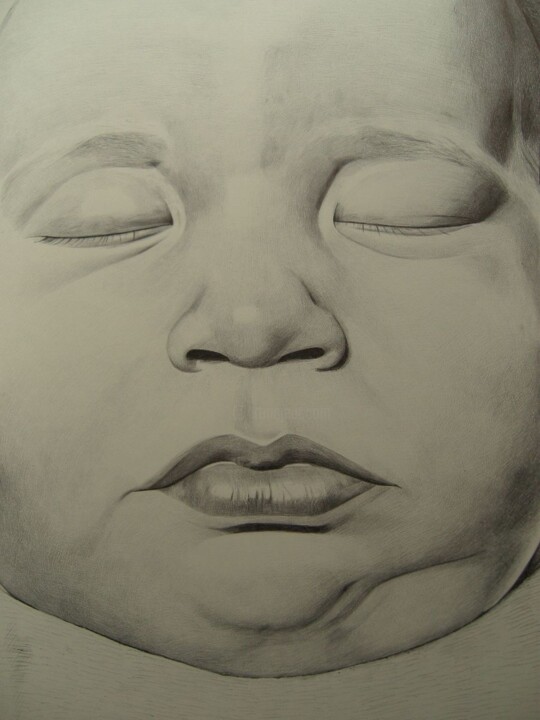 Cute, chubby and silent Dessin, 43,3x31,5 in