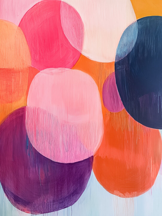 Playful Abstract Painting 数字艺术, 43.3x57.1 in