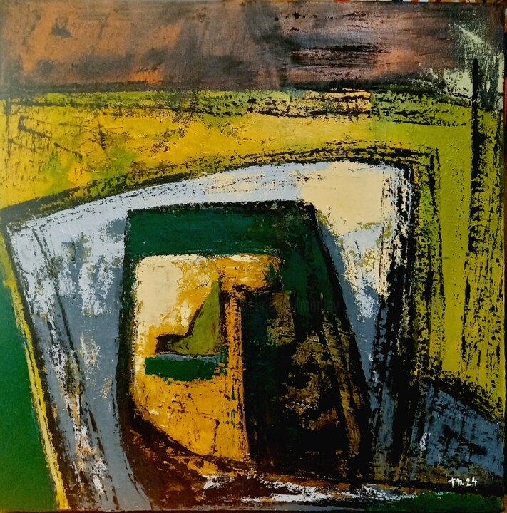 Terre à Terre 2024 绘画, 19.7x19.7 in