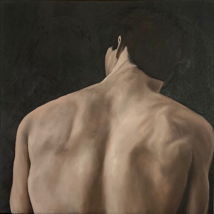 Painting titled "Alone" by Nadya Pestikova, Original Artwork, Oil